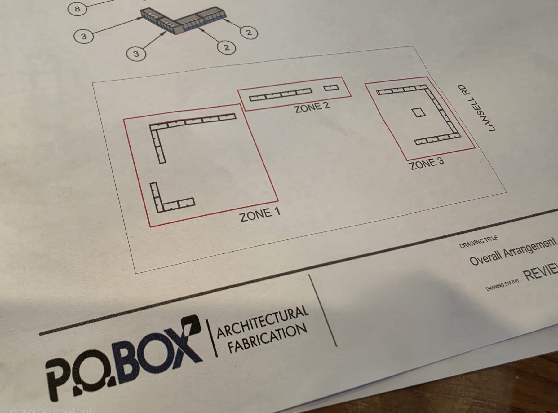 POBOX documentation, spec sheets and material samples