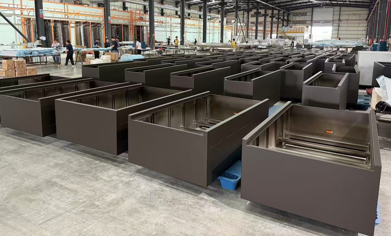 A completed rooftop project supplied with up to 550 planters