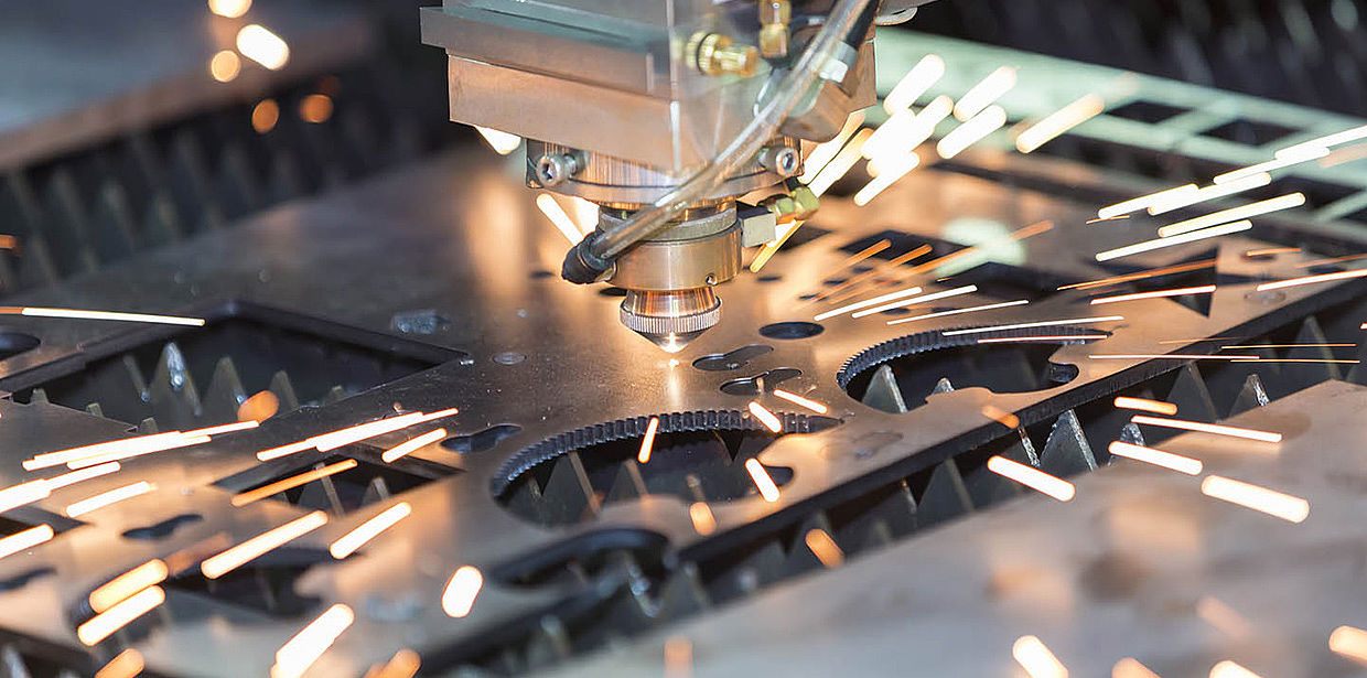 CNC laser cutting sheet metal in the POBOX Ballarat workshop